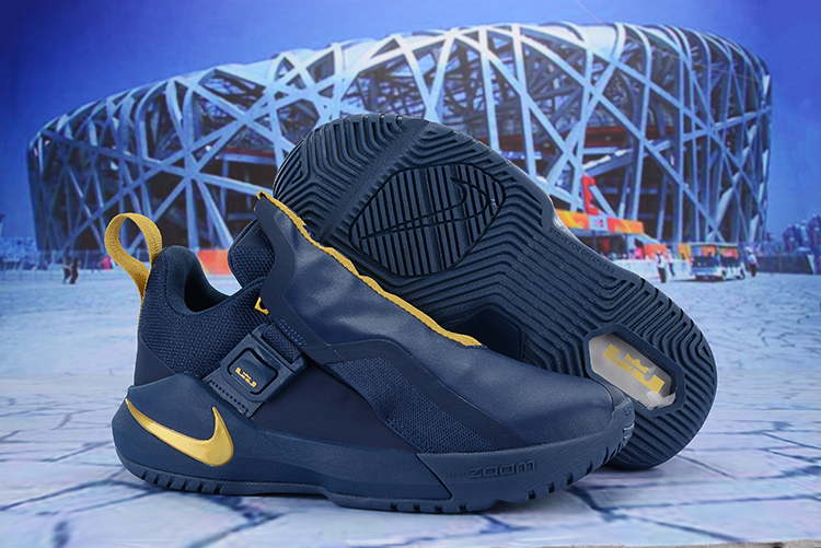 Nike LeBron Ambassador 11 Deep Blue Yellow Shoes